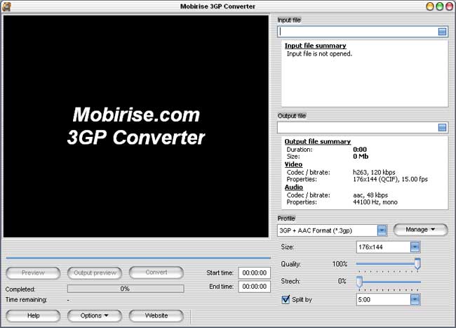 MobiRise MPEG to 3GP, AVI to 3GP Converter